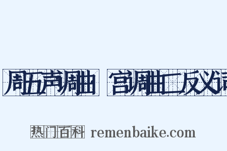 周五声调曲·宫调曲二反义词是什么意思的图片